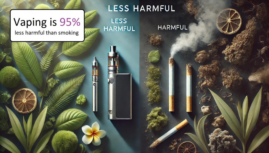 Vaping is less harmful than smoking